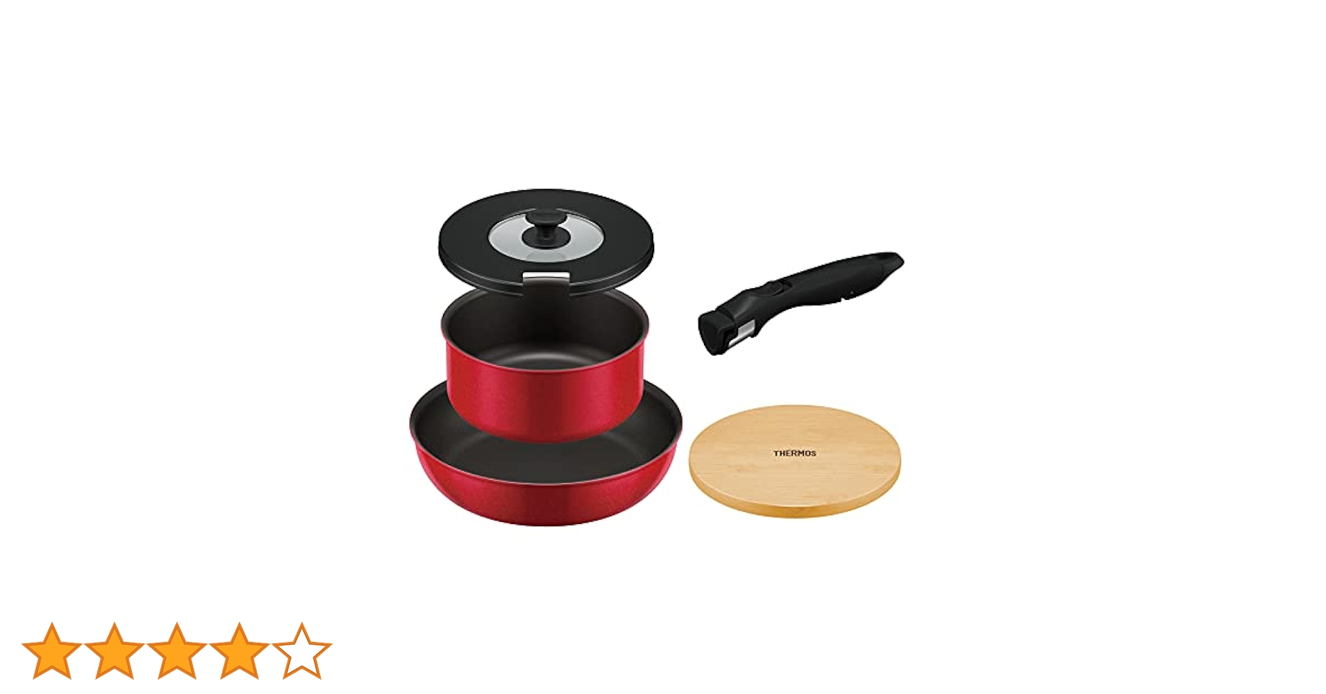 THERMOS 取っ手のとれるフライパン5点セット AA レッド KSA-5A Amazon.co.jp: サーモス デュラブルシリーズ 取っ手のとれる